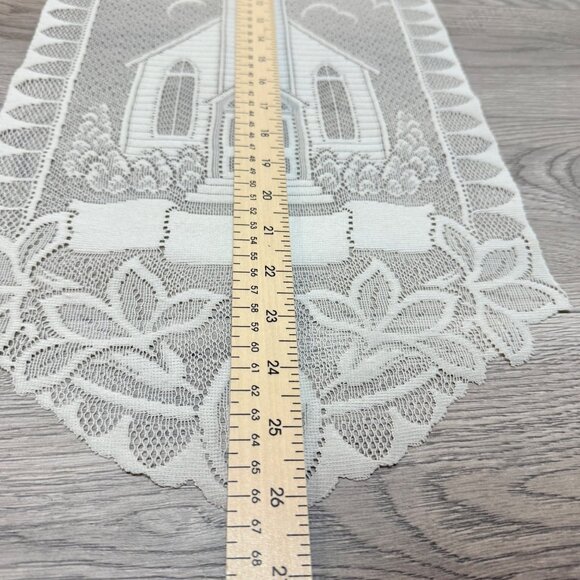 Decorative Lace Wall Door Art Hanging Tapestry Religious Country Church Motif - Picture 8 of 8